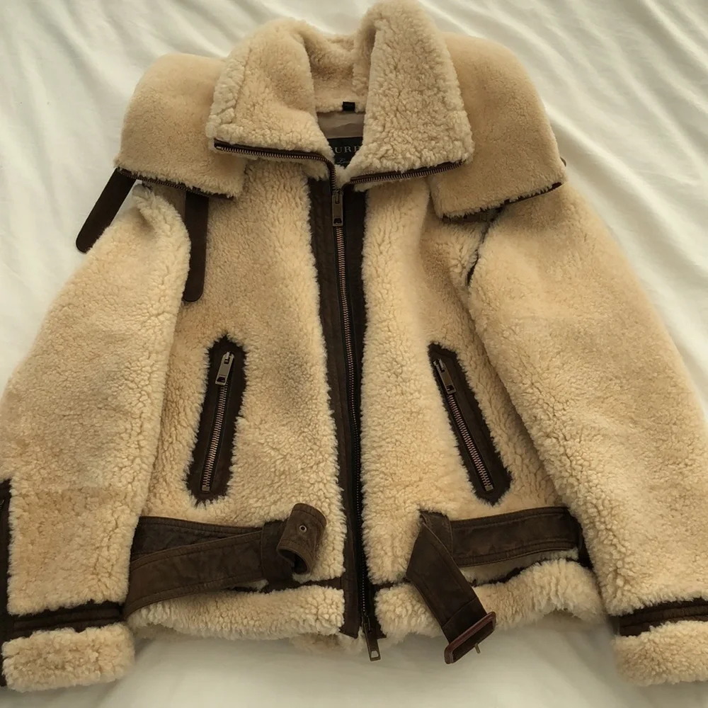 Burberry Runway AW18 Double Collar Shearling Aviator Jacket - Picture 4 of 16